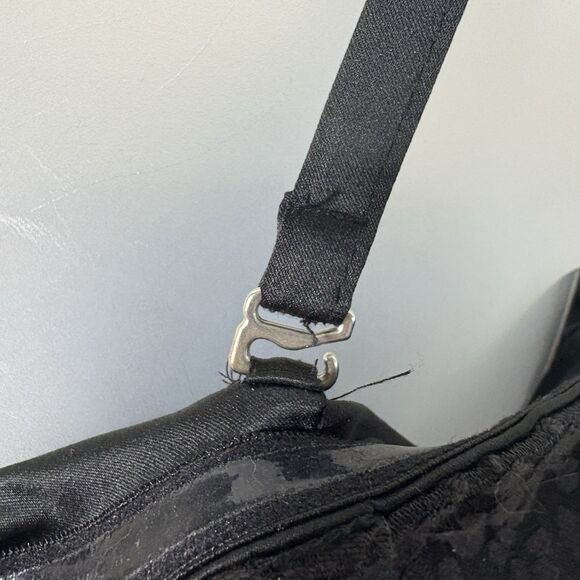 Walter Baker Black Floral Sheath Dress Womens L Cocktail Party Gothcore - Picture 3 of 10